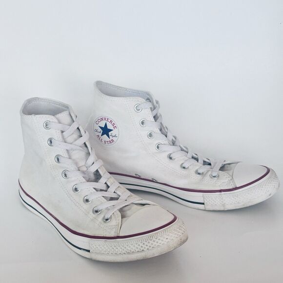 Vintage Converse All Star Chuck Taylor Mens 10 High Top Sneakers Optical White - Picture 1 of 7